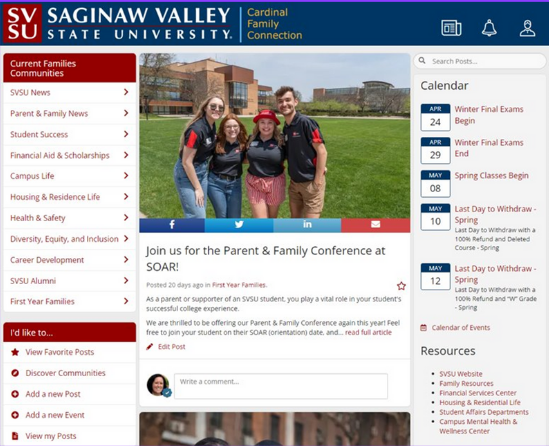 A view of the Campus ESP Portal